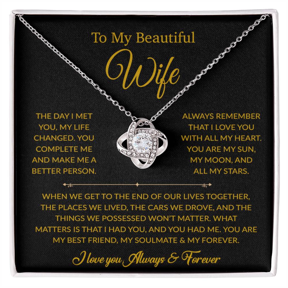 To My Wife Necklace, Gift For Wife, Anniversary Gift For Wife, Necklace For Wife 26_6_Gold