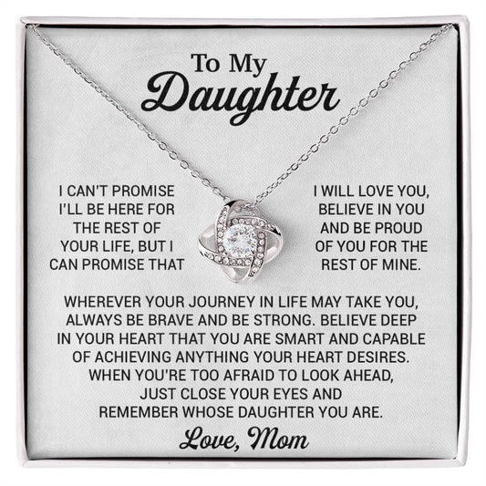 To My Daughter Necklace, Daughter Mother Necklace, Daughter Gift From Mom 16_8_white