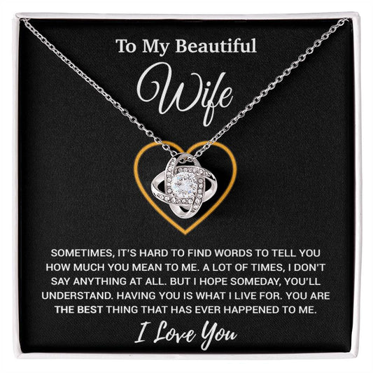 To My Wife Necklace, Christmas Gifts For Women, Anniversary Gift For Wife 21_11_Black