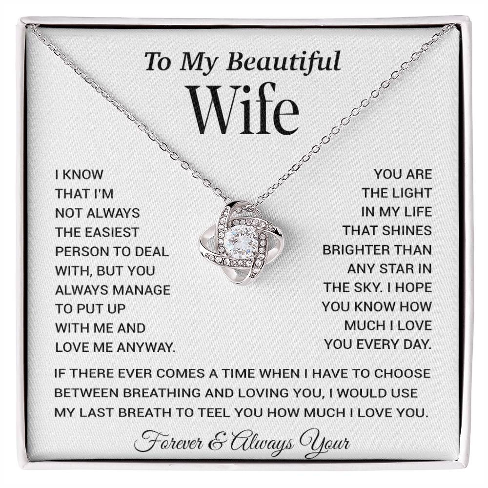 To My Wife Necklace, Gift For Wife, Anniversary Gift For Wife, Christmas Gift 28_11_White