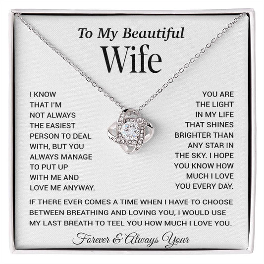 To My Wife Necklace, Gift For Wife, Anniversary Gift For Wife, Christmas Gift 28_11_White