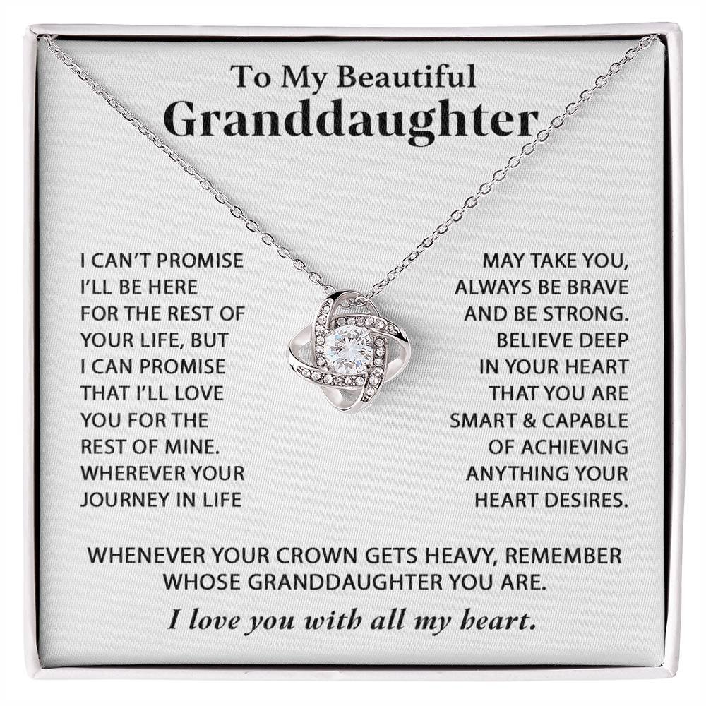 To My Granddaughter Necklace, Granddaughter Gifts From Grandpa, Birthday Gift