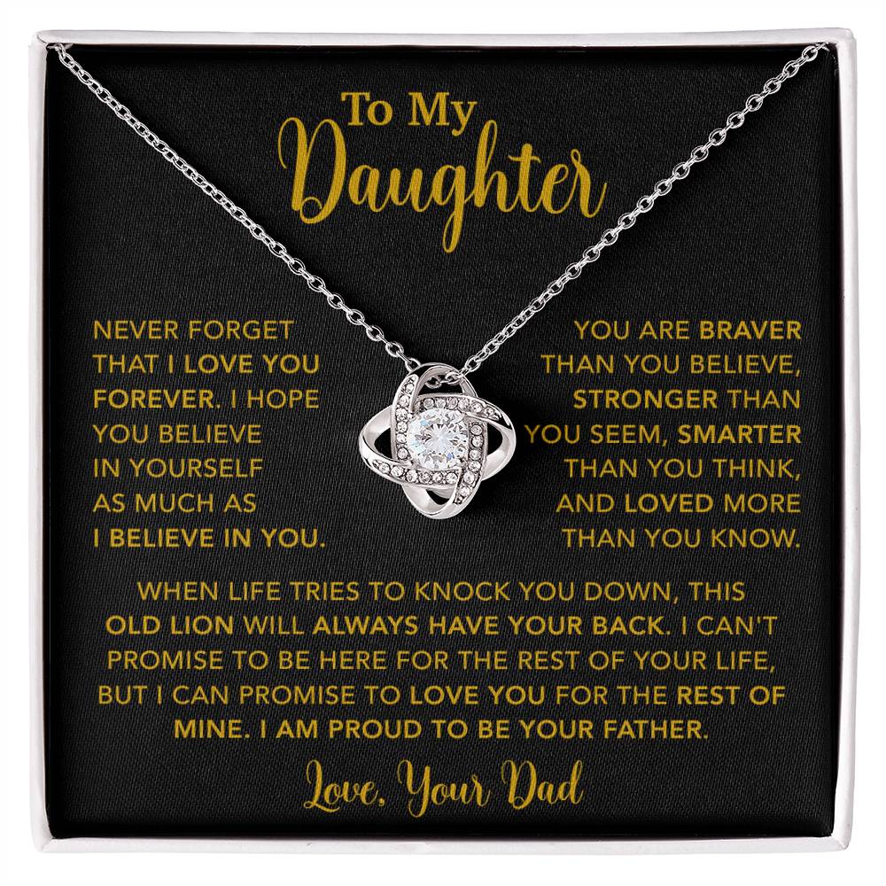 To My Daughter Necklace Gift for Daughter from Dad,Daughter Father Necklace 15_4_Gold