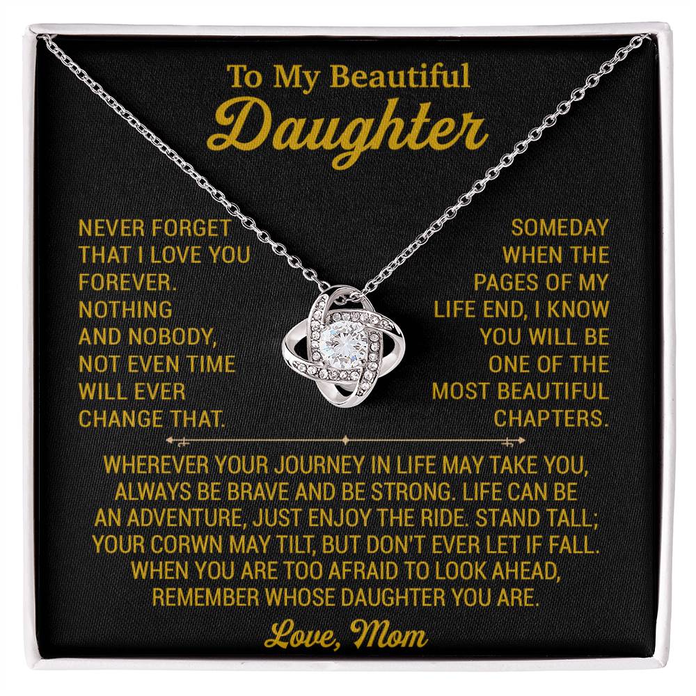 To My Daughter Necklace, Daughter Mother Necklace, Daughter Gift From Mom 17_8_Gold