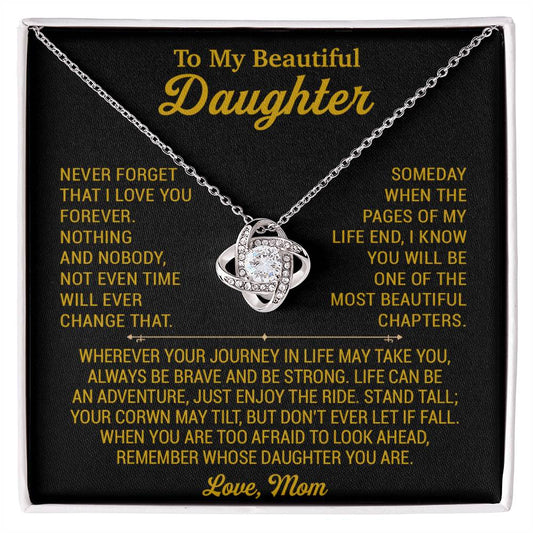 To My Daughter Necklace, Daughter Mother Necklace, Daughter Gift From Mom 17_8_Gold