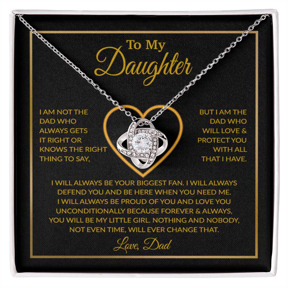 To My Daughter Necklace, Gift For Daughter From Dad, Daughter Father Necklace 6_12_Gold