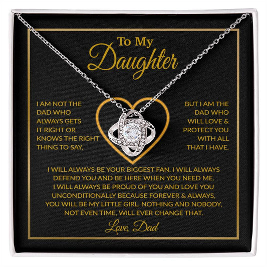 To My Daughter Necklace, Gift For Daughter From Dad, Daughter Father Necklace 6_12_Gold