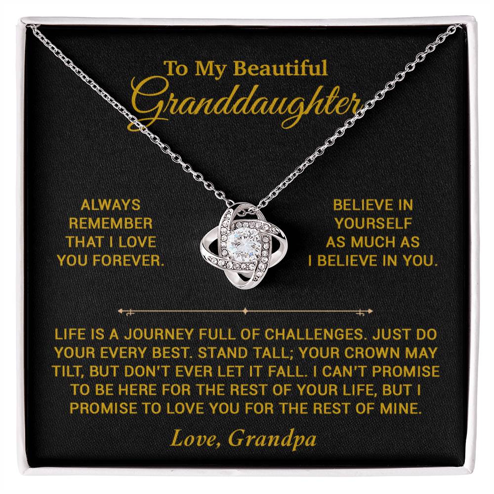 To My Granddaughter Necklace, Birthday Gift For Granddaughter, Birthday Gifts 7_6_Gold