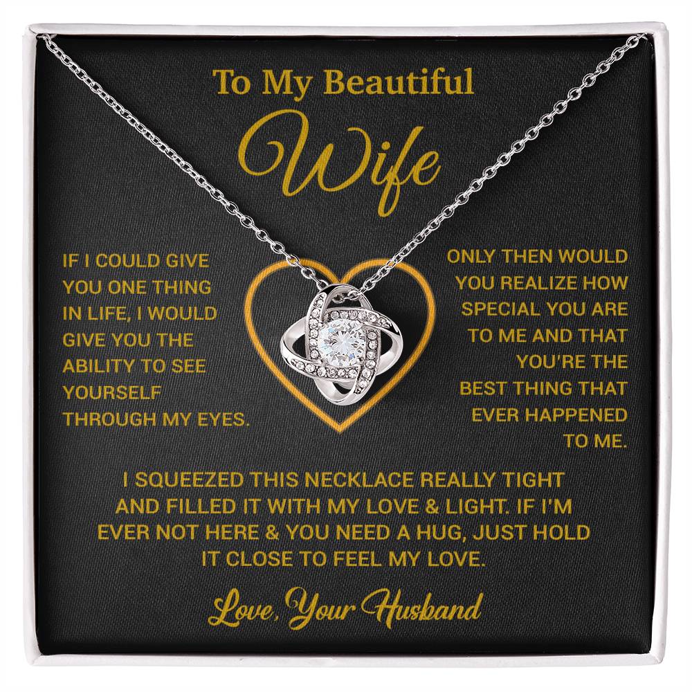 To My Wife Necklace, Gift For Wife, Anniversary Gift For Wife, Necklace For Wife 26_5_Gold