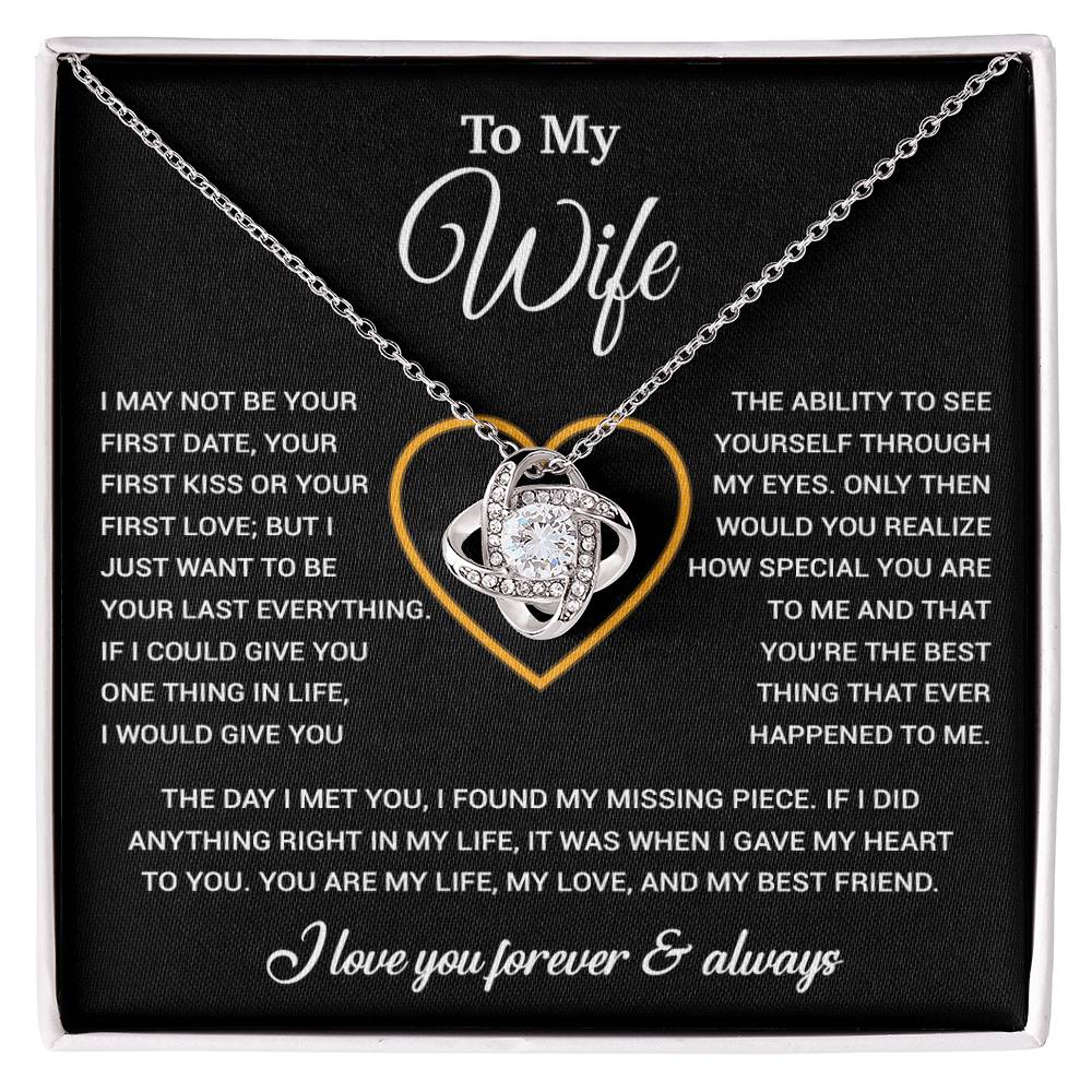 To My Wife Necklace, Christmas Gifts For Women, Anniversary Gift For Wife 24_12_Black