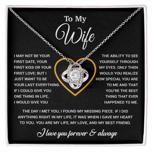 To My Wife Necklace, Christmas Gifts For Women, Anniversary Gift For Wife 24_12_Black