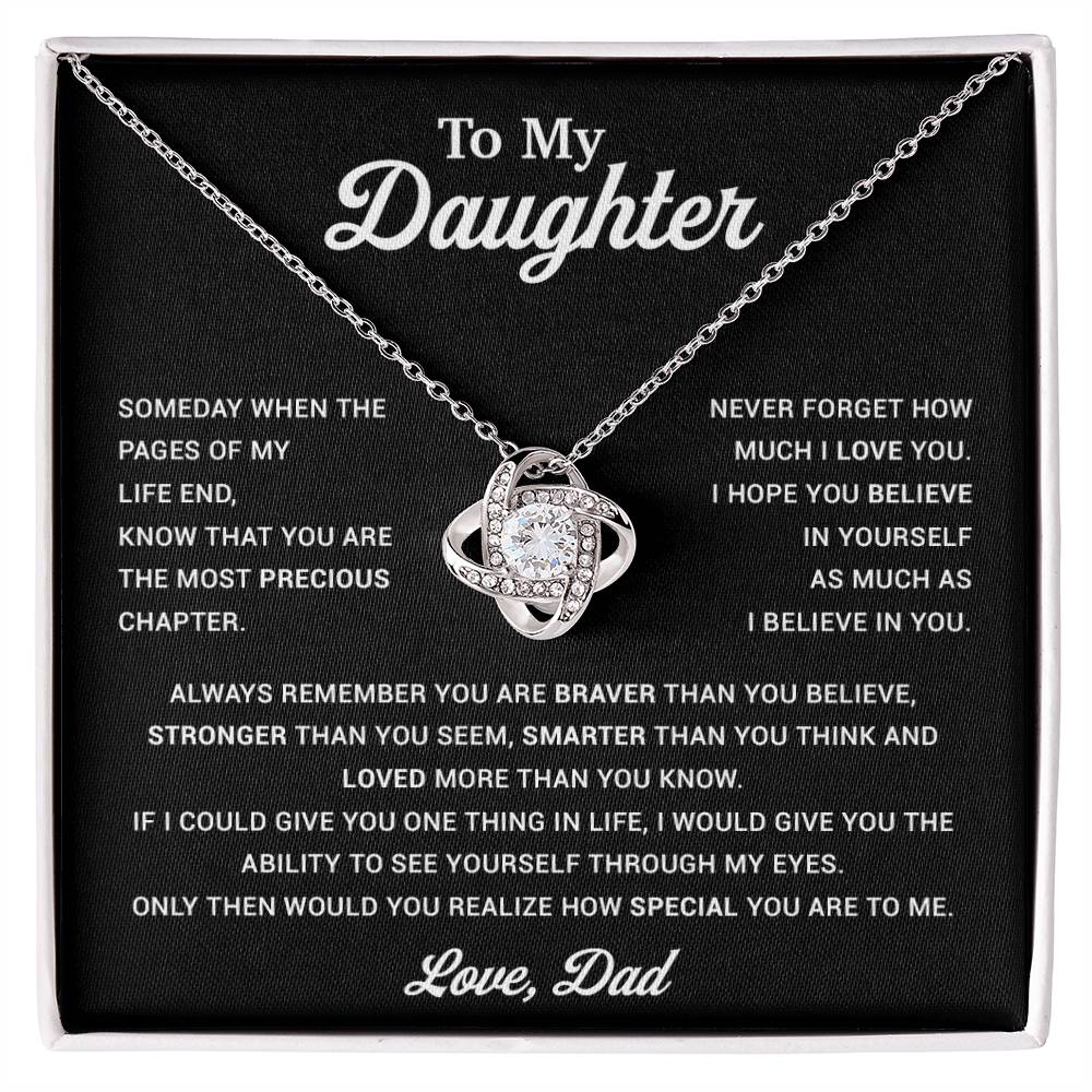 To My Daughter Necklace, Gift for Daughter from Dad, Father Daughter Necklace 10_12