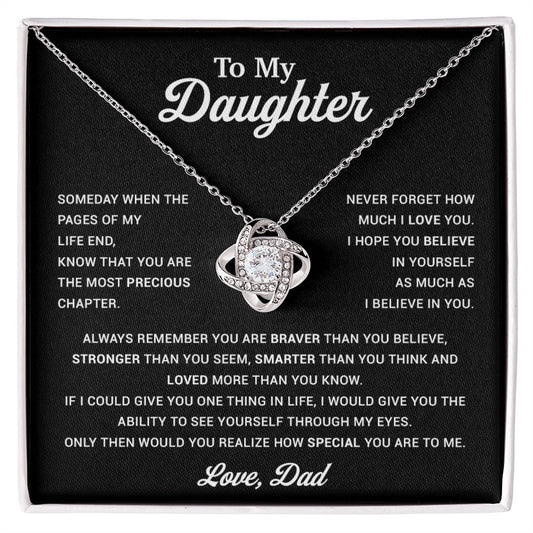 To My Daughter Necklace, Gift for Daughter from Dad, Father Daughter Necklace 10_12