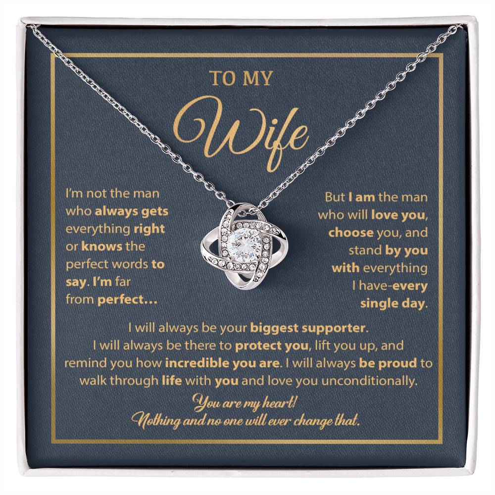 To My Wife Necklace, Gift For Wife, Anniversary Gift For Wife, Necklace For Wife 5_1_Blue