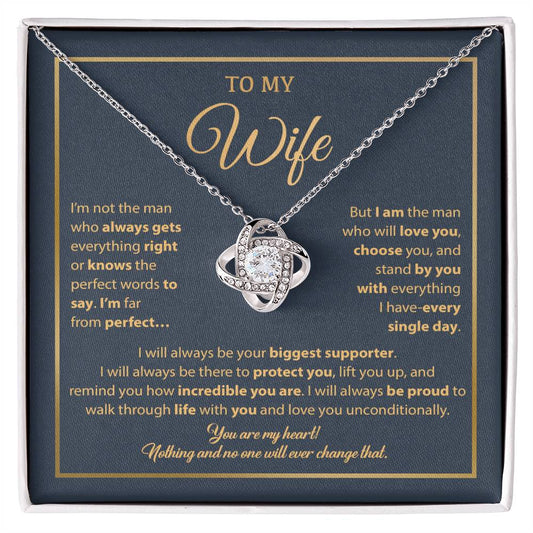 To My Wife Necklace, Gift For Wife, Anniversary Gift For Wife, Necklace For Wife 5_1_Blue