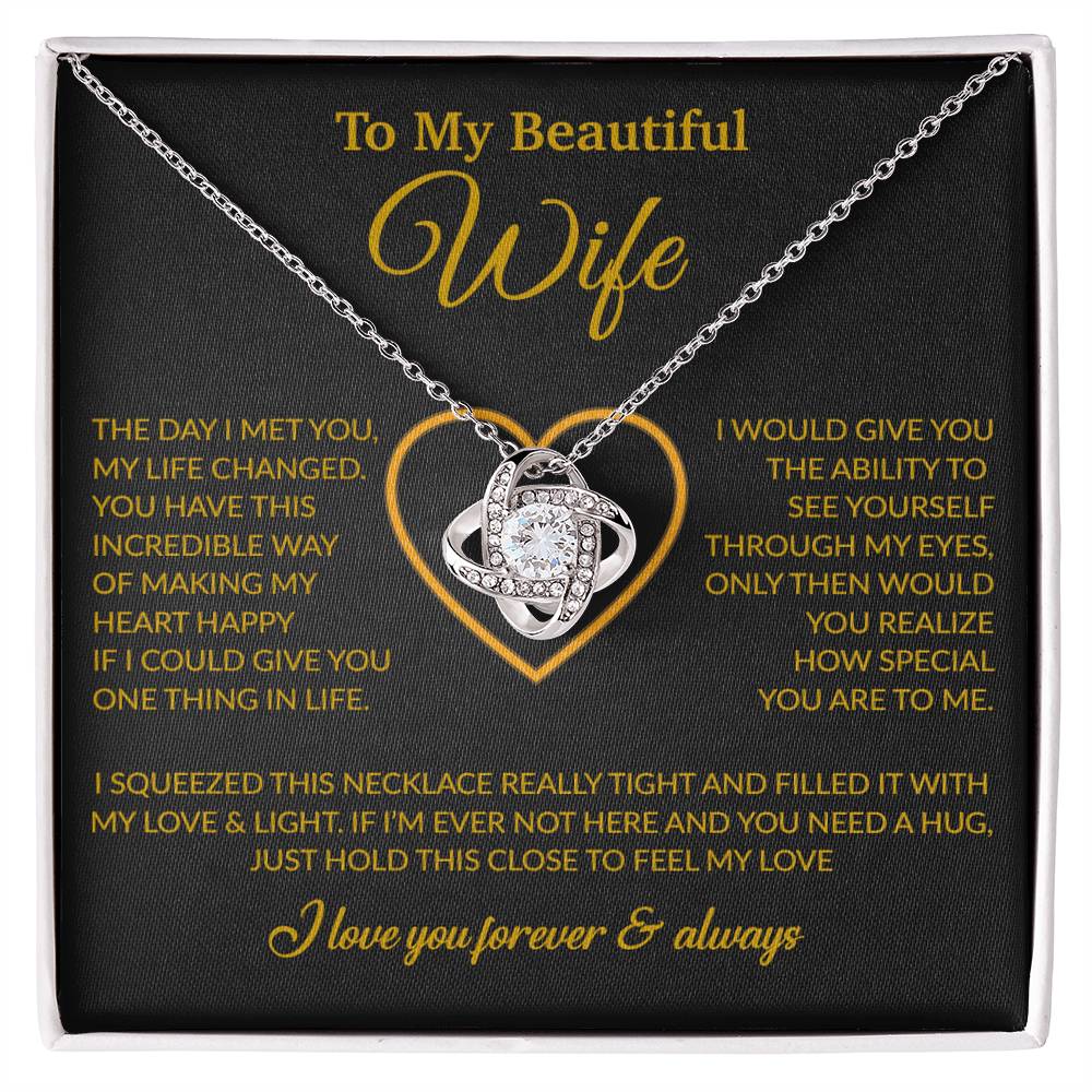 To My Wife Necklace, Gift For Wife, Anniversary Gift For Wife, Necklace For Wife 23_1_Gold
