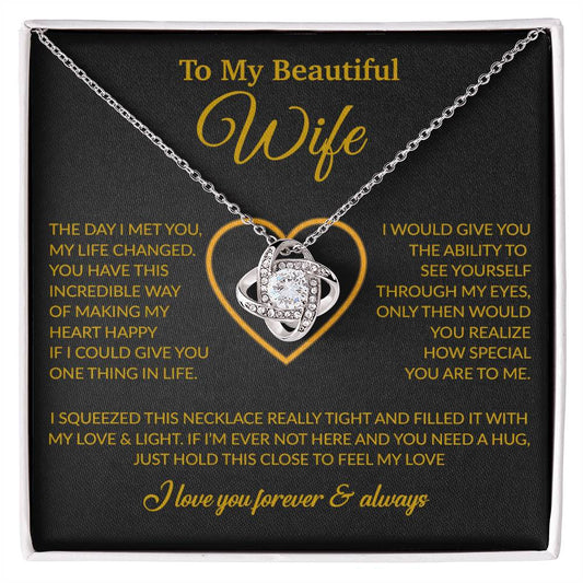 To My Wife Necklace, Gift For Wife, Anniversary Gift For Wife, Necklace For Wife 23_1_Gold