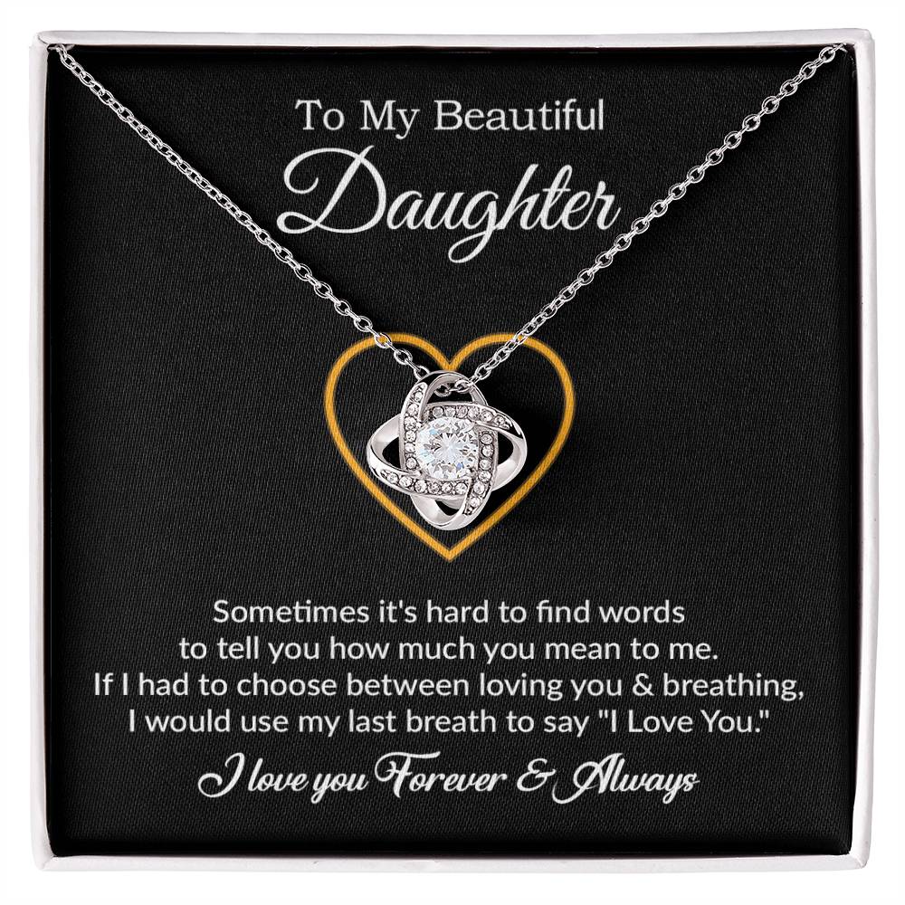 To My Daughter Necklace, Gift For Daughter From Dad, Daughter Father Necklace 22_7_Black