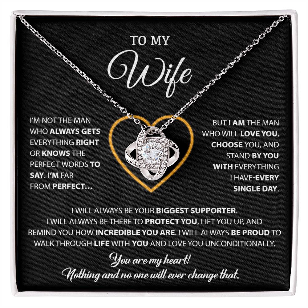 To My Wife Necklace, Gift For Wife, Anniversary Gift For Wife, Necklace For Wife 14_1_Black