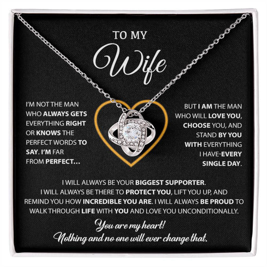 To My Wife Necklace, Gift For Wife, Anniversary Gift For Wife, Necklace For Wife 14_1_Black