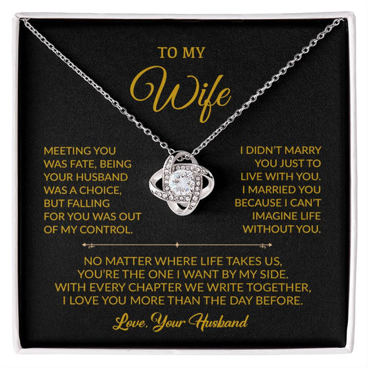 To My Wife Necklace, Gift For Wife, Anniversary Gift For Wife, Necklace For Wife 18_8_Gold