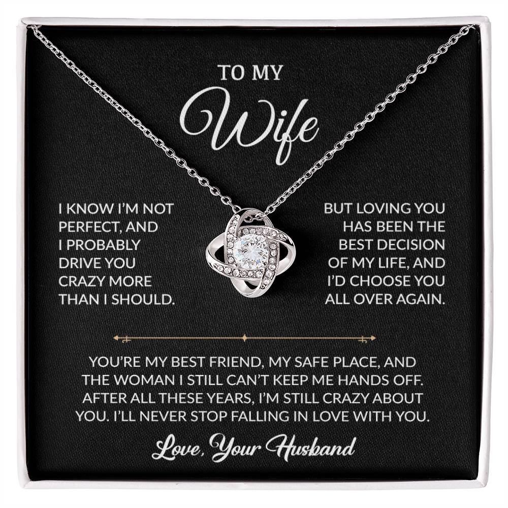 To My Wife Necklace, Gift For Wife, Anniversary Gift For Wife, Necklace For Wife 3_9_Black