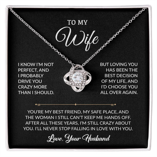To My Wife Necklace, Gift For Wife, Anniversary Gift For Wife, Necklace For Wife 3_9_Black