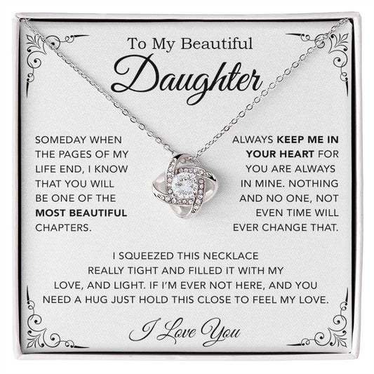 To My Daughter Necklace, Gift from Mother Father Daughter, Christmas Gift 5_12
