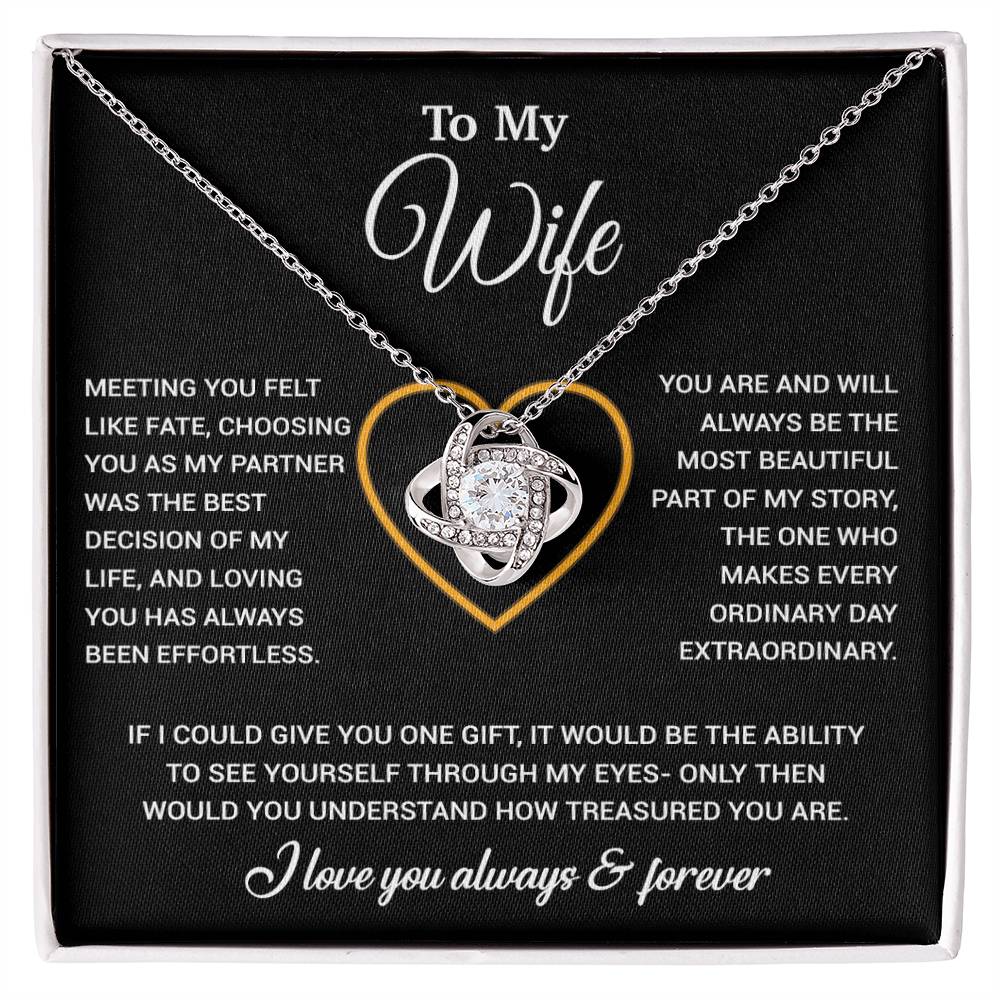 To My Wife Necklace, Christmas Gifts For Women, Anniversary Gift For Wife 1_1_Black