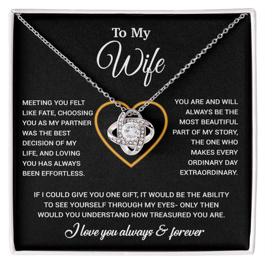 To My Wife Necklace, Christmas Gifts For Women, Anniversary Gift For Wife 1_1_Black