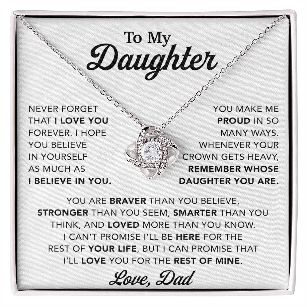 To My Daughter Necklace, Gift for Daughter from Dad, Father Daughter Necklace 29_10