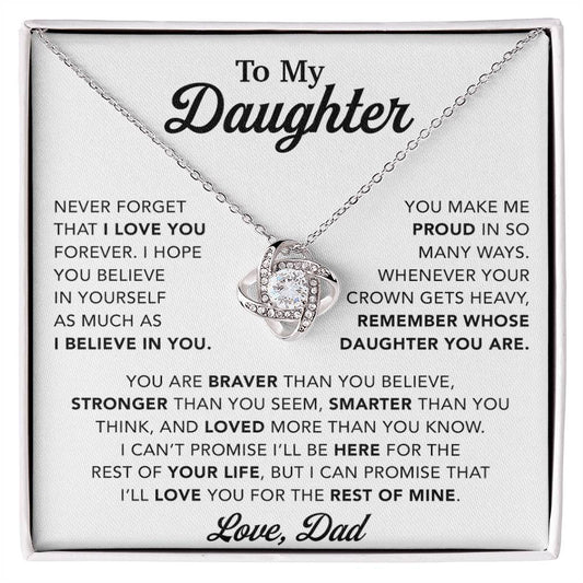 To My Daughter Necklace, Gift for Daughter from Dad, Father Daughter Necklace 29_10