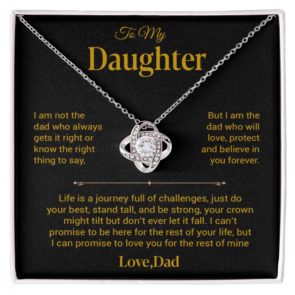 To My Daughter Necklace, Gift for Daughter from Dad, Father Daughter Necklace 25_12_Gold