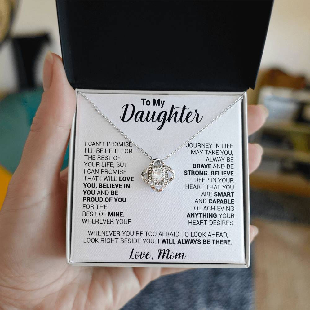 To My Daughter Necklace, Daughter Mother Necklace, Daughter Gift From Mom 21_8_White