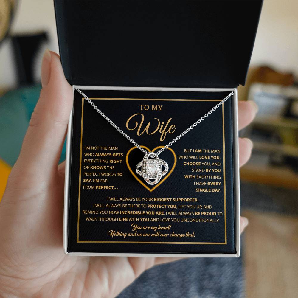 To My Wife Necklace, Gift For Wife, Anniversary Gift For Wife, Necklace For Wife 15_1_Gold