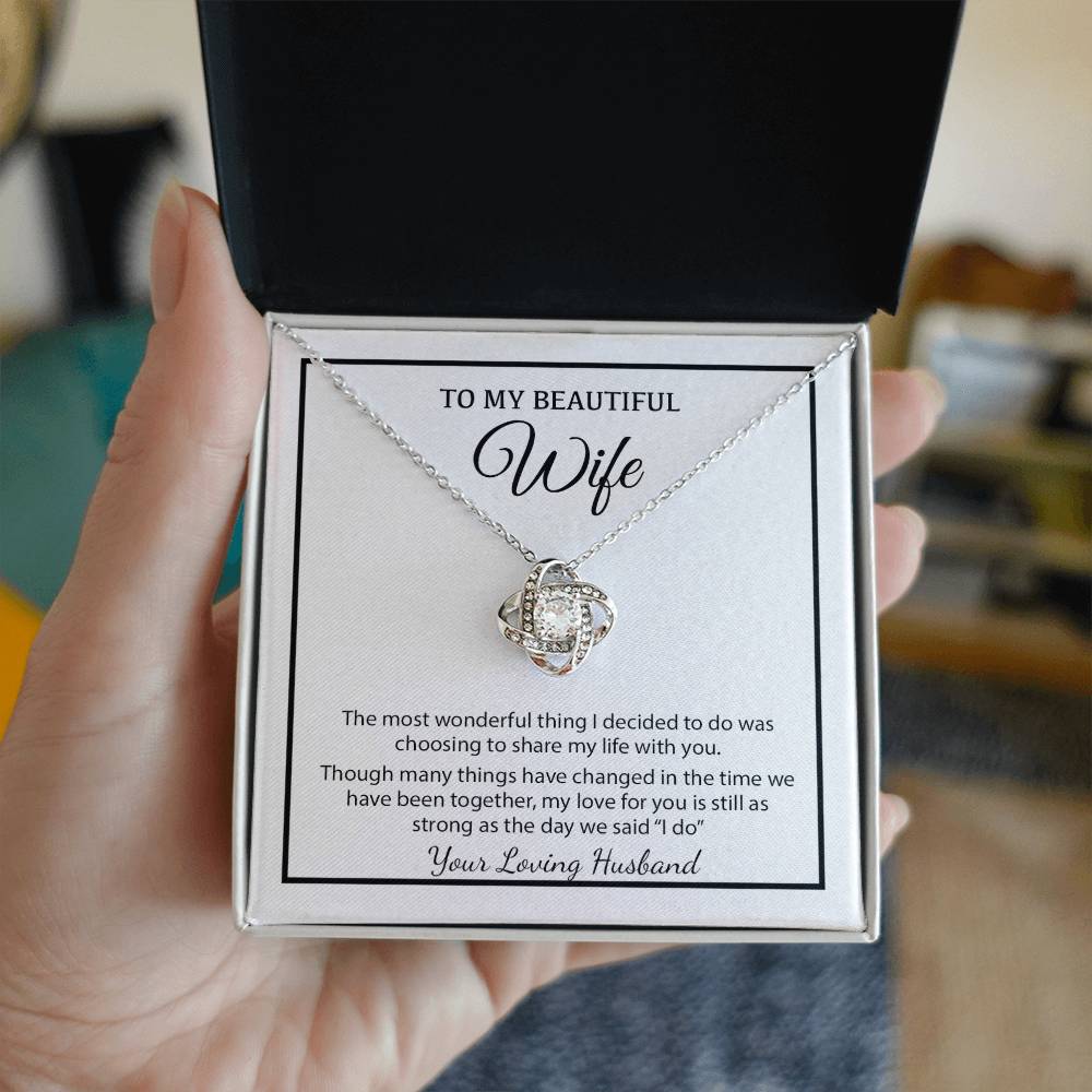 To My Wife Necklace, Christmas Gifts For Women, Anniversary Gift For Wife 4_12_White