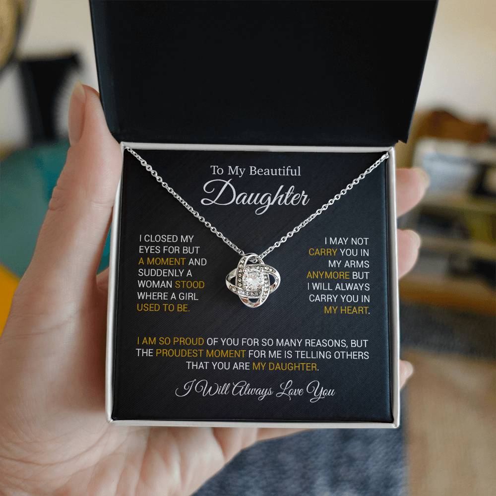 To My Daughter Necklace, Daughter Father Necklace, Daughter Gift From Dad 2_6_Black