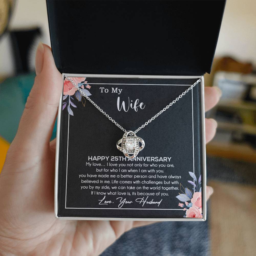 25th Anniversary Gift For Wife Necklace, 25 Year Anniversary, 25th Wedding Gift