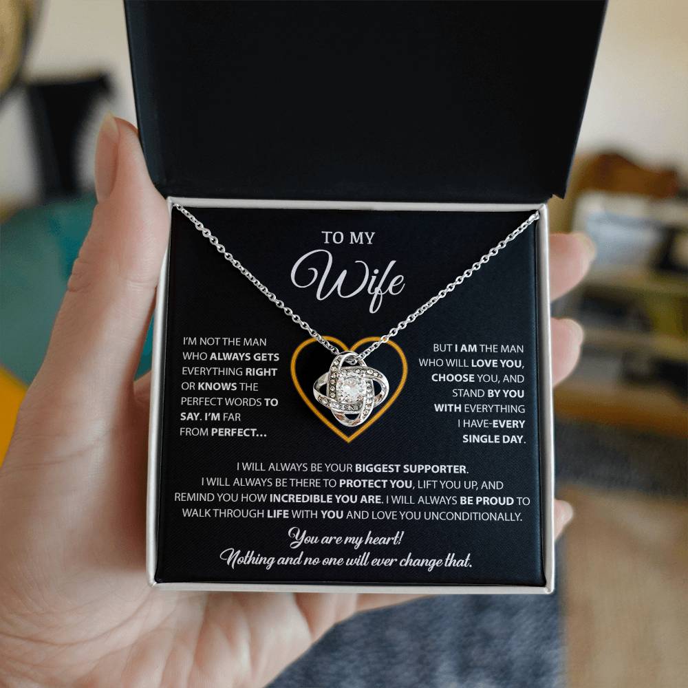 To My Wife Necklace, Gift For Wife, Anniversary Gift For Wife, Necklace For Wife 14_1_Black