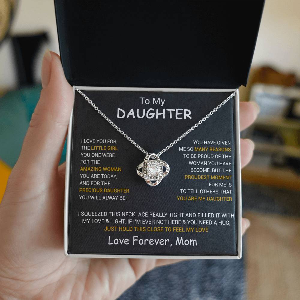 To My Daughter Necklace, Daughter Mother Necklace, Daughter Gift From Dad, Mom 1_10