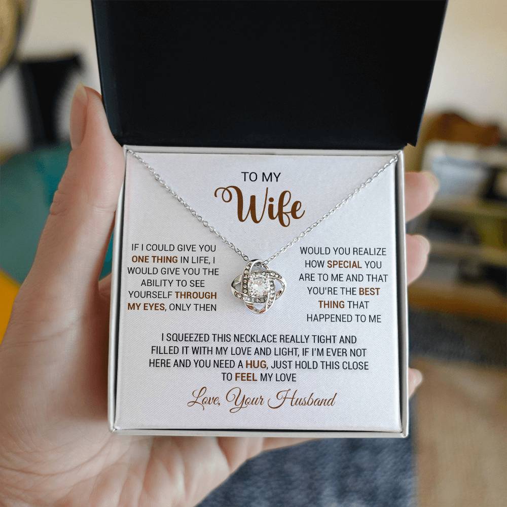 To My Wife Necklace, Gift For Wife, Anniversary Gift For Wife, Christmas Gift 25_9_White