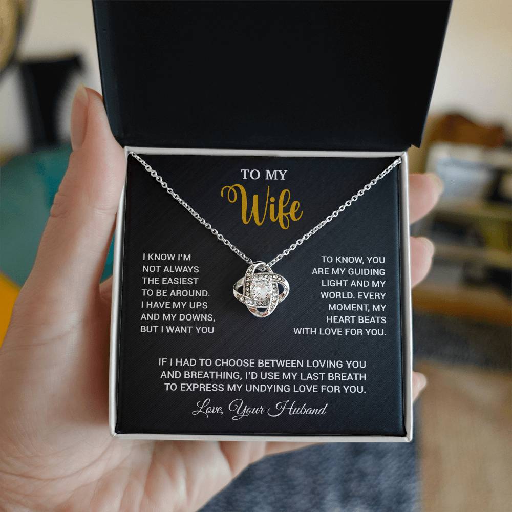 To My Wife Necklace, Gift For Wife, Anniversary Gift For Wife, Necklace For Wife 16_9_Black