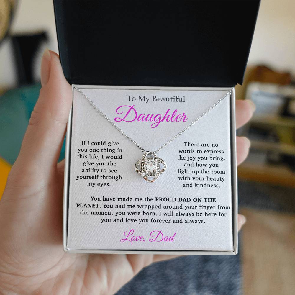 To My Daughter Necklace, Daughter Father Necklace, Daughter Gift From Dad333_Hong