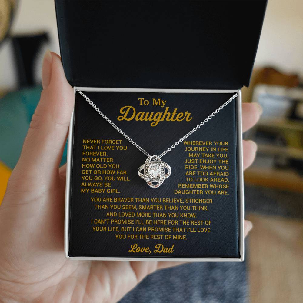 To My Daughter Necklace, Daughter Father Necklace, Daughter Gift From Dad 20_8_Gold