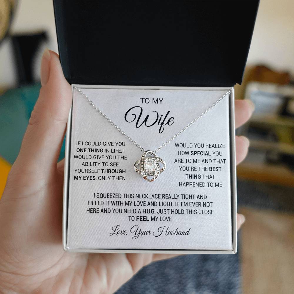 To My Wife Necklace, Gift For Wife, Anniversary Gift For Wife, Christmas Gift 1_5_White