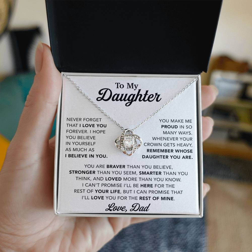 To My Daughter Necklace, Gift for Daughter from Dad, Father Daughter Necklace 29_10