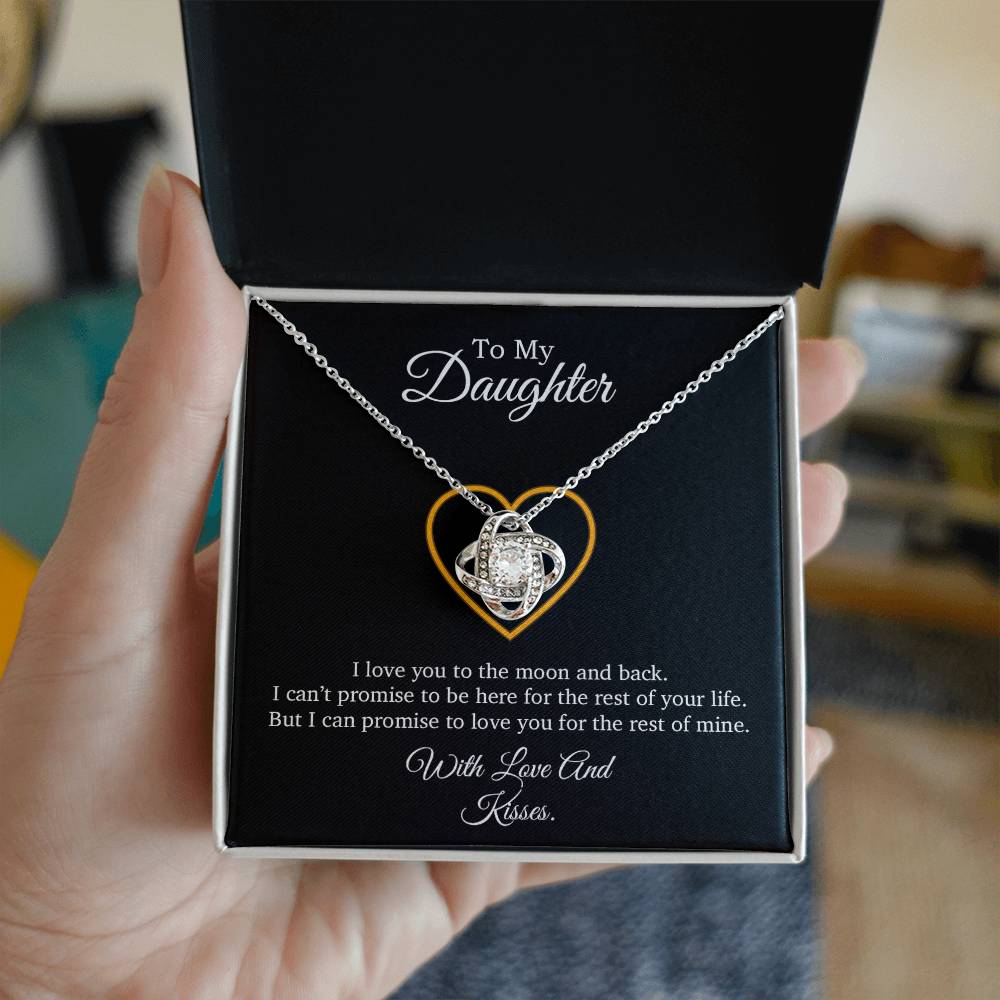 To My Daughter Necklace, Gift For Daughter From Dad, Daughter Father Necklace 9_7_Black