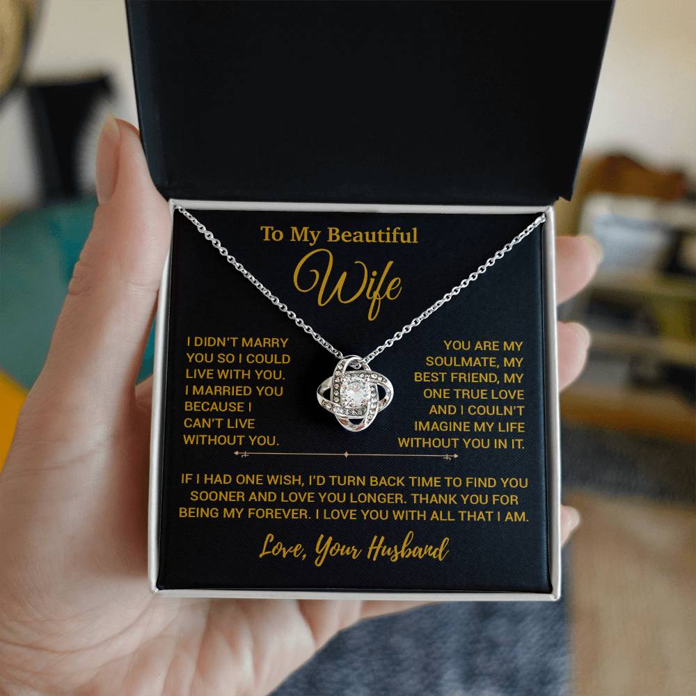 To My Wife Necklace, Christmas Gifts For Women, Anniversary Gift For Wife 22_12_Gold