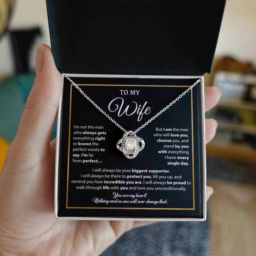 To My Wife Necklace, Gift For Wife, Anniversary Gift For Wife, Necklace For Wife 5_1_Black