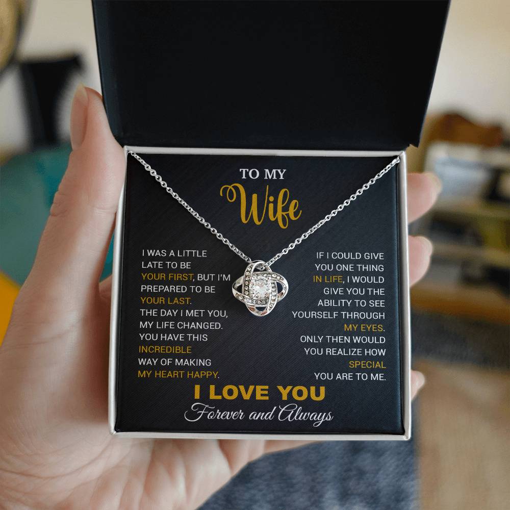 To My Wife Necklace, Gift For Wife, Anniversary Gift For Wife, Necklace For Wife 15_5_Black